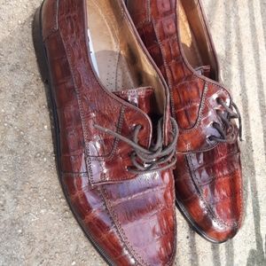 Belvedere Florence mens crocodile  leather shoes